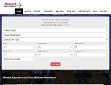 Tablet Screenshot of newarkairportexpress.com